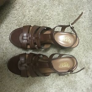 Franco Sarto Brown Wedges